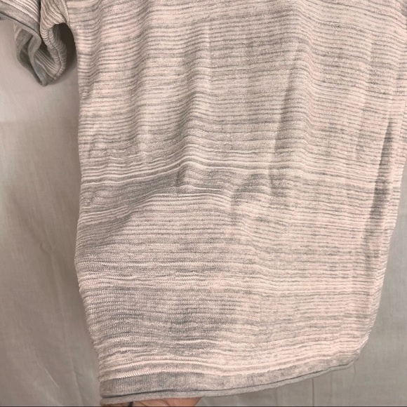 MM LaFleur The Coleman Top Short Sleeve Knitted Gray Ivory Textured Stripe Sz XS - Picture 5 of 11